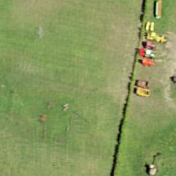 Grass Volleyball Court — aerial view