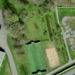 Sand Volleyball Court — aerial view