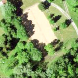 Sand Volleyball Court — aerial view