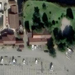 Sand Volleyball Court — aerial view