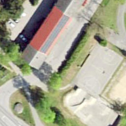 Sand Volleyball Court — aerial view
