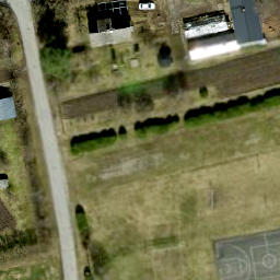 Grass Volleyball Court — aerial view