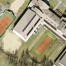 Sand Volleyball Court — aerial view