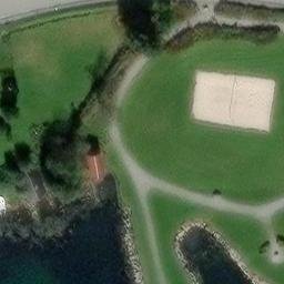 Sand Volleyball Court — aerial view