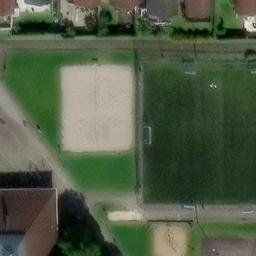 Sand Volleyball Court — aerial view