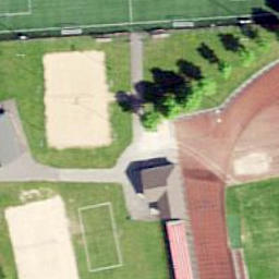 Sand Volleyball Court — aerial view