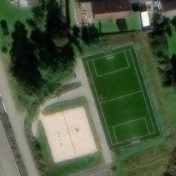Sand Volleyball Court — aerial view
