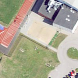 Sand Volleyball Court — aerial view