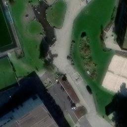 Sand Volleyball Court — aerial view