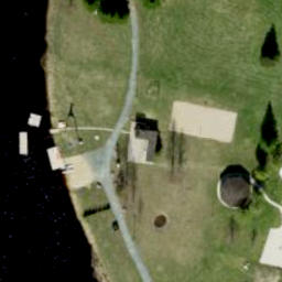 Sand Volleyball Court — aerial view