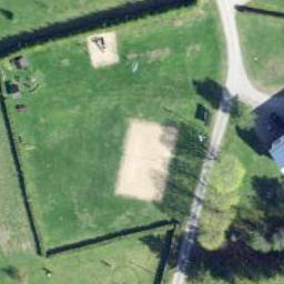 Sand Volleyball Court — aerial view