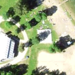 Sand Volleyball Court — aerial view