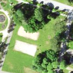 Sand Volleyball Court — aerial view