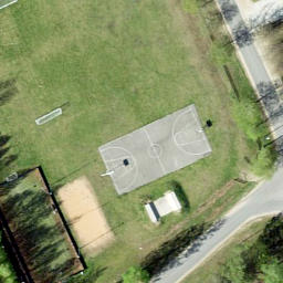 Sand Volleyball Court — aerial view
