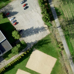 Sand Volleyball Court — aerial view