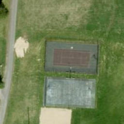 Sand Volleyball Court — aerial view