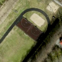 Sand Volleyball Court — aerial view