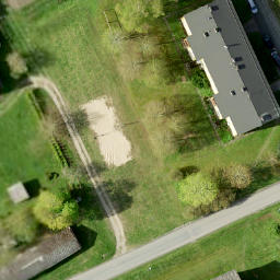 Sand Volleyball Court — aerial view