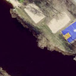 Sand Volleyball Court — aerial view