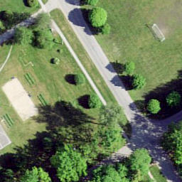 Sand Volleyball Court — aerial view