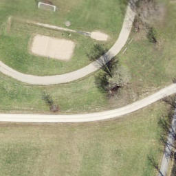 Sand Volleyball Court — aerial view