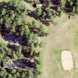 Sand Volleyball Court — aerial view