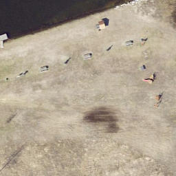 Sand Volleyball Court — aerial view