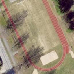 Sand Volleyball Court — aerial view