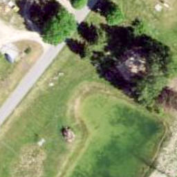 Grass Volleyball Court — aerial view