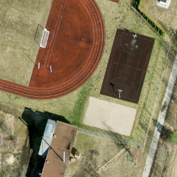 Sand Volleyball Court — aerial view
