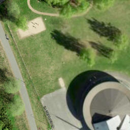 Sand Volleyball Court — aerial view