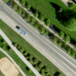 Sand Volleyball Court — aerial view
