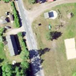 Sand Volleyball Court — aerial view