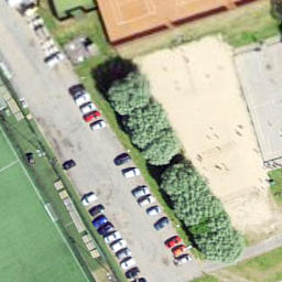 Sand Volleyball Court — aerial view