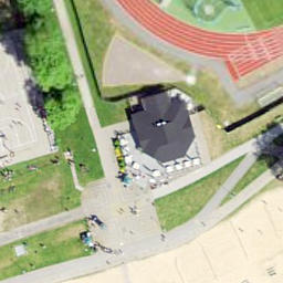Sand Volleyball Court — aerial view
