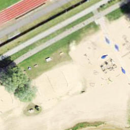 Sand Volleyball Court — aerial view