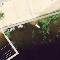 Sand Volleyball Court — aerial view