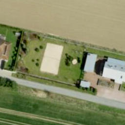 Sand Volleyball Court — aerial view