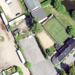 Sand Volleyball Court — aerial view
