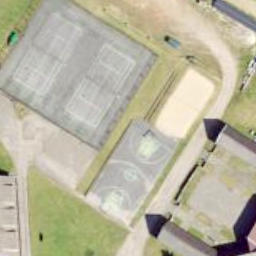 Sand Volleyball Court — aerial view