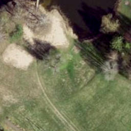 Sand Volleyball Court — aerial view