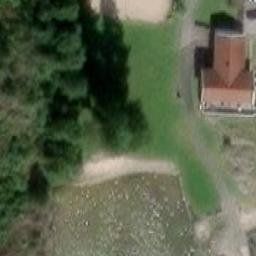 Sand Volleyball Court — aerial view