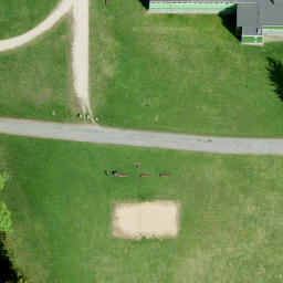 Sand Volleyball Court — aerial view