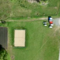 Sand Volleyball Court — aerial view