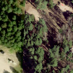 Sand Volleyball Court — aerial view