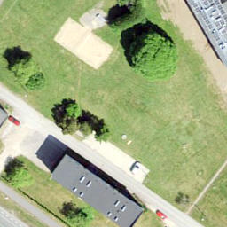 Sand Volleyball Court — aerial view