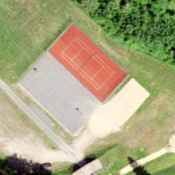 Sand Volleyball Court — aerial view