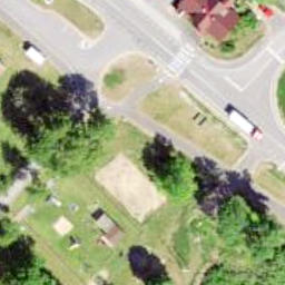 Sand Volleyball Court — aerial view