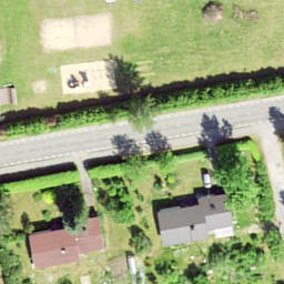 Sand Volleyball Court — aerial view