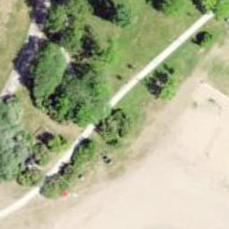 Sand Volleyball Court — aerial view